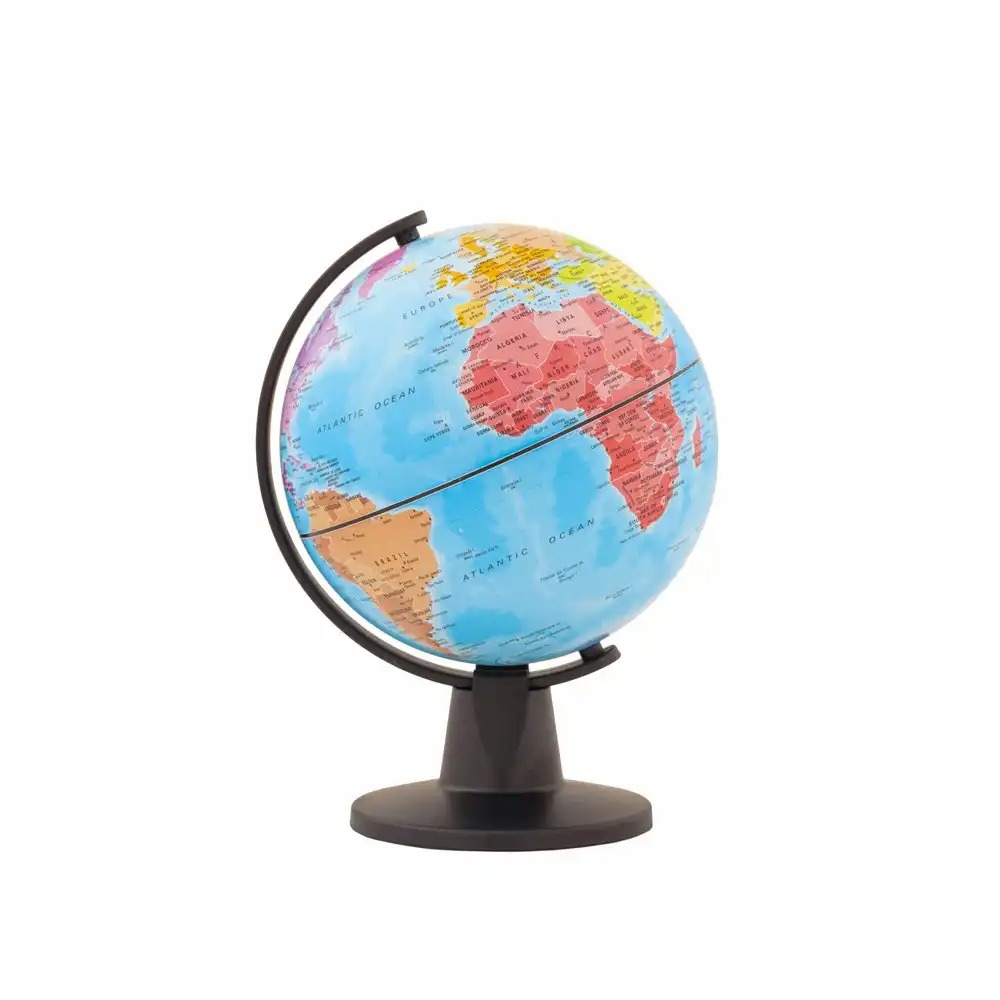 Glob Mini 11 cm, Harta Politica, Asamblare Usoara, Meridian Practic