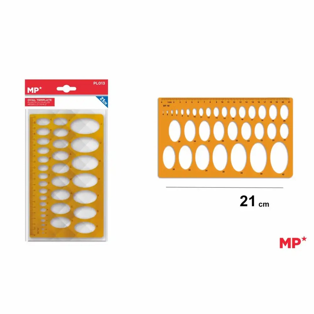 Sablon plastic Main Paper 21 cm, figuri geometrice, durabil si usor de utilizat