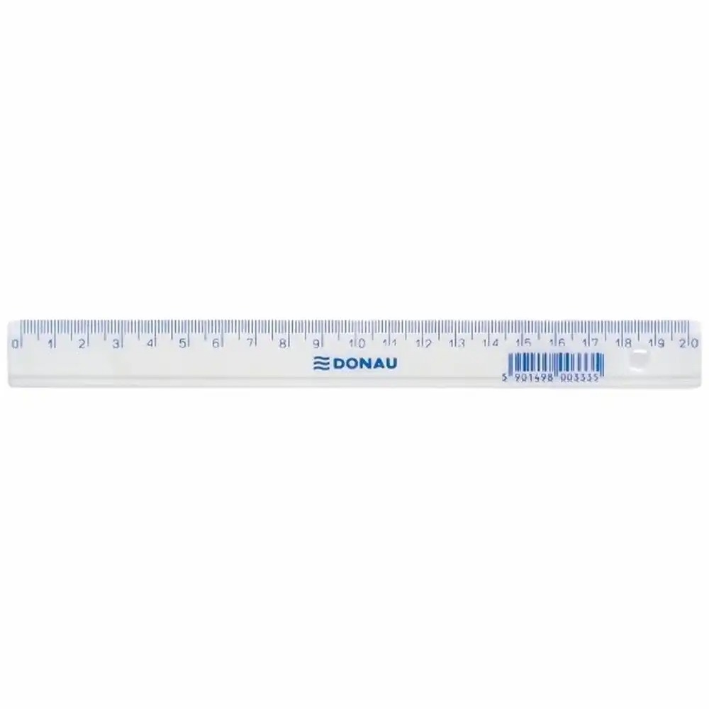 Rigla plastic Donau, 20 cm - Precisa, Durabila, Rezistenta - Instrument de Masurare Transparent