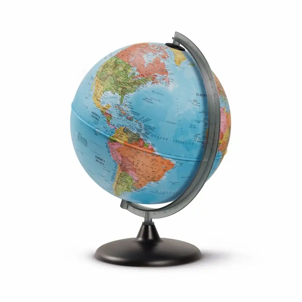 Glob Sirius 30 cm, Harta Politica, Suport Stabil, Decor de Impact