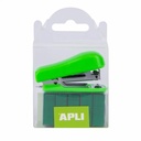 Capsator de buzunar Apli, 20 coli, 2000 capse nr. 10, verde, compact si practic