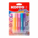 Lipici Kores Pastel, 10 g, 5 Culori, Varf Precis, Capac Ventilat