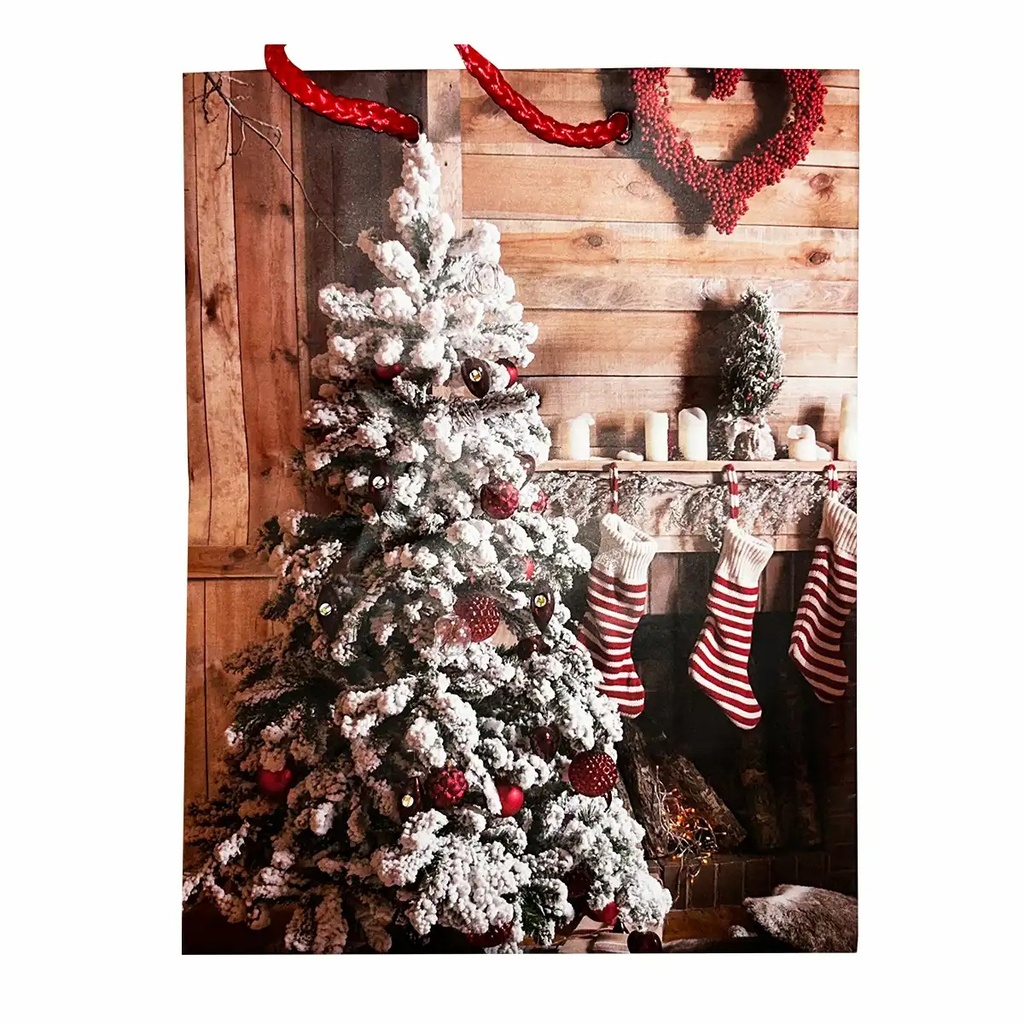 Punga cadou Christmas Tree, 18x23x10 cm, hartie de inalta calitate, design elegant