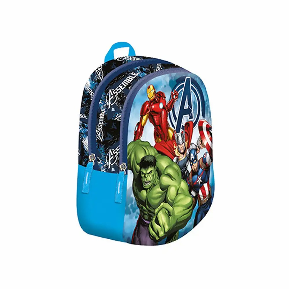 Ghiozdan Majewski Avengers, 2 compartimente, 30x23x12 cm, 8L, Elemente Reflectante, Bretele Ajustabile