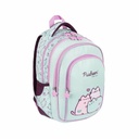 Ghiozdan Majewski Pusheen BP58, 4 compartimente, 40x28x18 cm, 22L, ergonomic, impermeabil, perfect pentru scoala