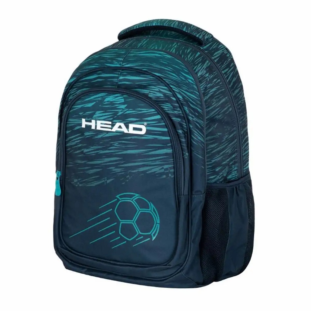 Ghiozdan scolar Astra Head AY300, 3 compartimente, design fotbal, ergonomic si impermeabil, 45x30x19 cm