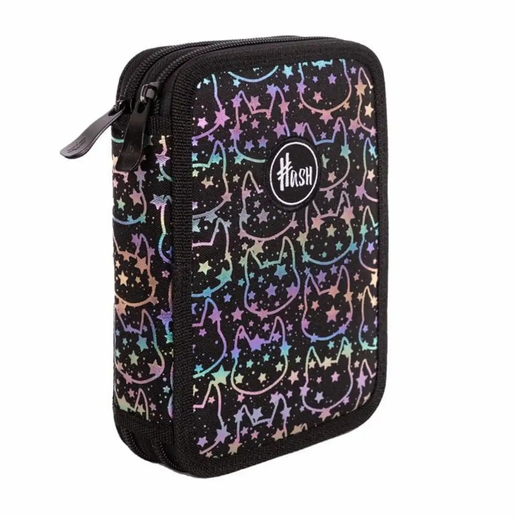 Penar scolar Astra Hash Neon Kitty, 2 compartimente, design captivant, organizare eficienta