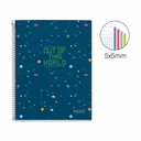 Caiet spira Miquelrius My Space, A4, 140 file, 70 g, matematica, model "My Space"