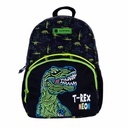 Ghiozdan scolar Astra T-Rex Neon, 1 compartiment, 32 x 22 x 10 cm, impermeabil, bretele reglabile, elemente reflectorizante