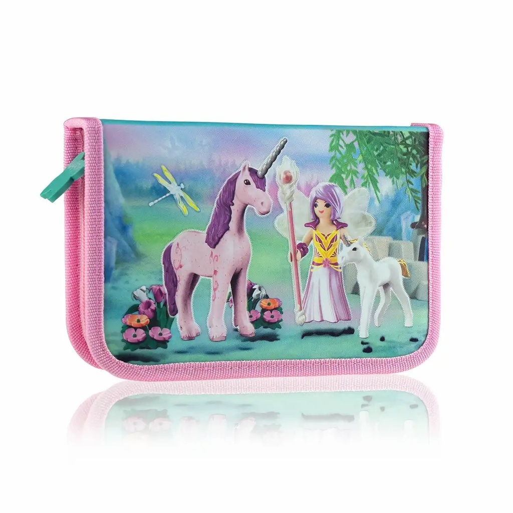 Penar scolar Astra Playmobil Zane, 1 compartiment, design jucaus, material durabil, 20 x 13,5 x 4 cm