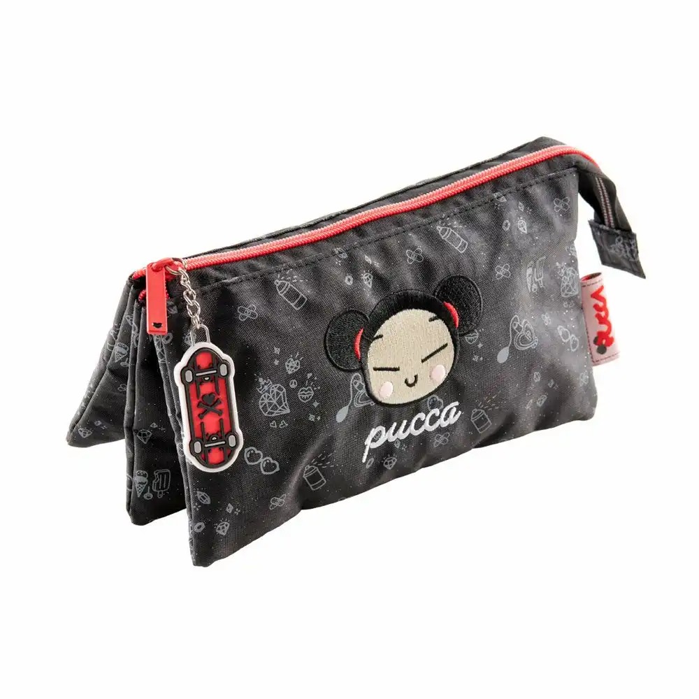 Penar Pucca cu 3 compartimente, imprimeu distractiv, fermuar rezistent, dimensiuni ideale