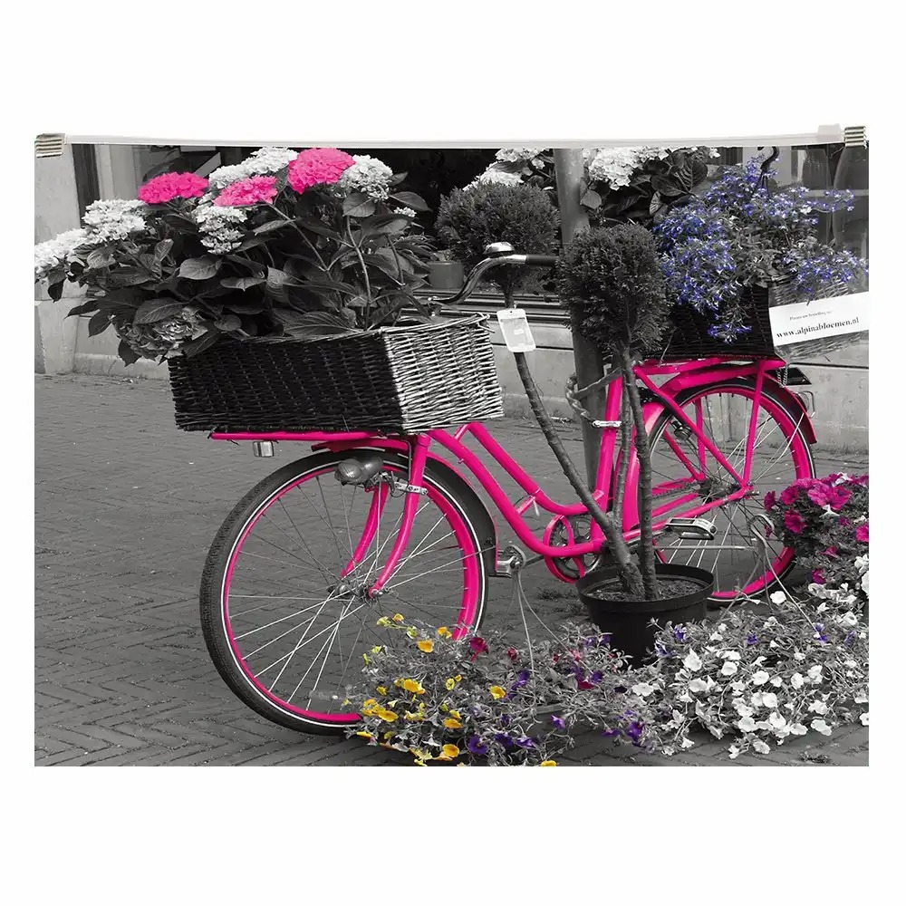 Buzunar plastic cu fermoar, A4, design Bicicleta, rezistent si durabil