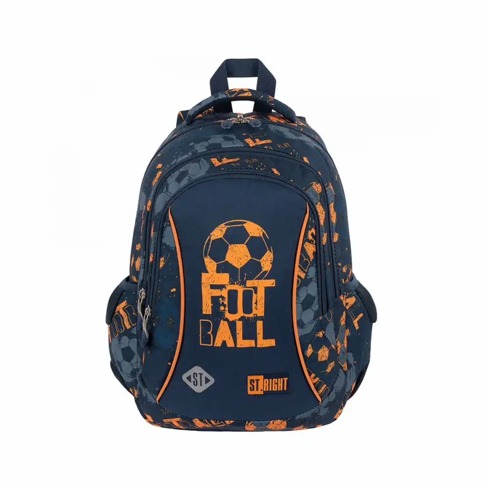 Ghiozdan Majewski St Right BP26, 3 compartimente, Soccer, Ergonomic si Impermeabil, 39x27x17 cm
