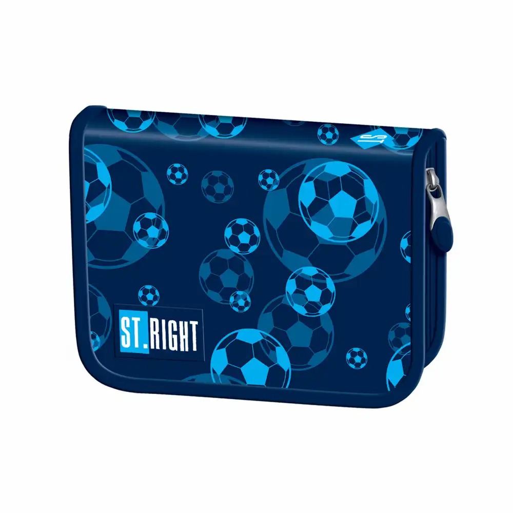 Penar Majewski Football St Right, 1 compartiment, 2 clape, design fotbal, dimensiuni 20.5x14x3.5 cm