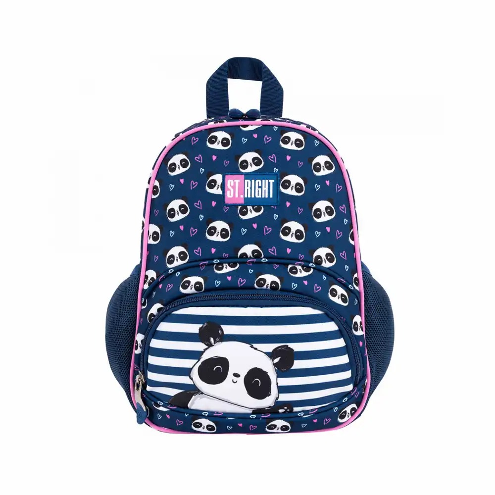 Ghiozdan mini Majewski St.Right BP70 Love Panda, 32x22x11.5 cm, Compartiment principal, Design adorabil
