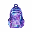 Ghiozdan Majewski St Right BP26 Galaxy Girl, 3 compartimente, 20 l, Impermeabil, Ergonomic, Design Cosmic