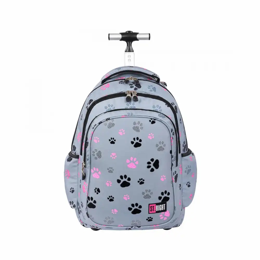 Rucsac Troller Majewski St Right TB01 Paws, Dimensiuni 44x32x25 cm, Material Impermeabil, Roti din Silicon