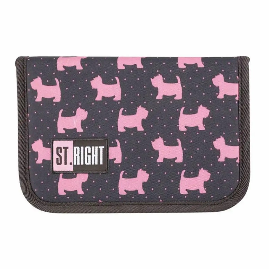 Penar St.Right PC-03, 2 compartimente, colectia Doggies, design atractiv cu catei, fermuar rezistent, material durabil