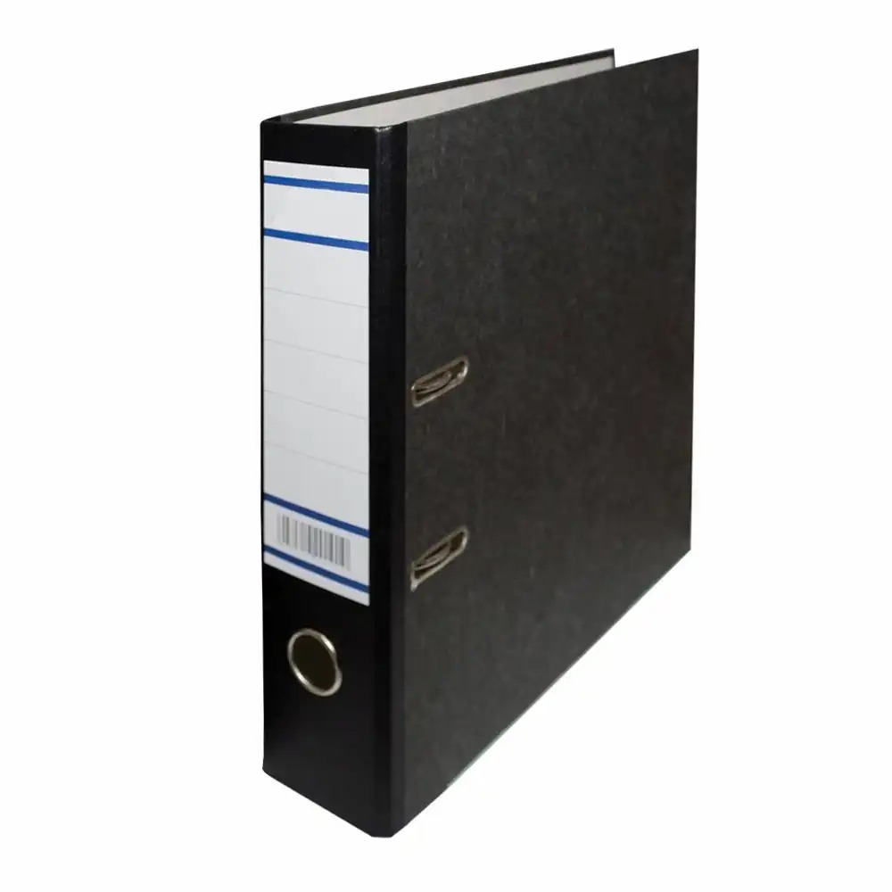 Biblioraft Basic 75 mm Marmorat Gri, 10 Bucati, Organizare Eficienta a Documentelor A4