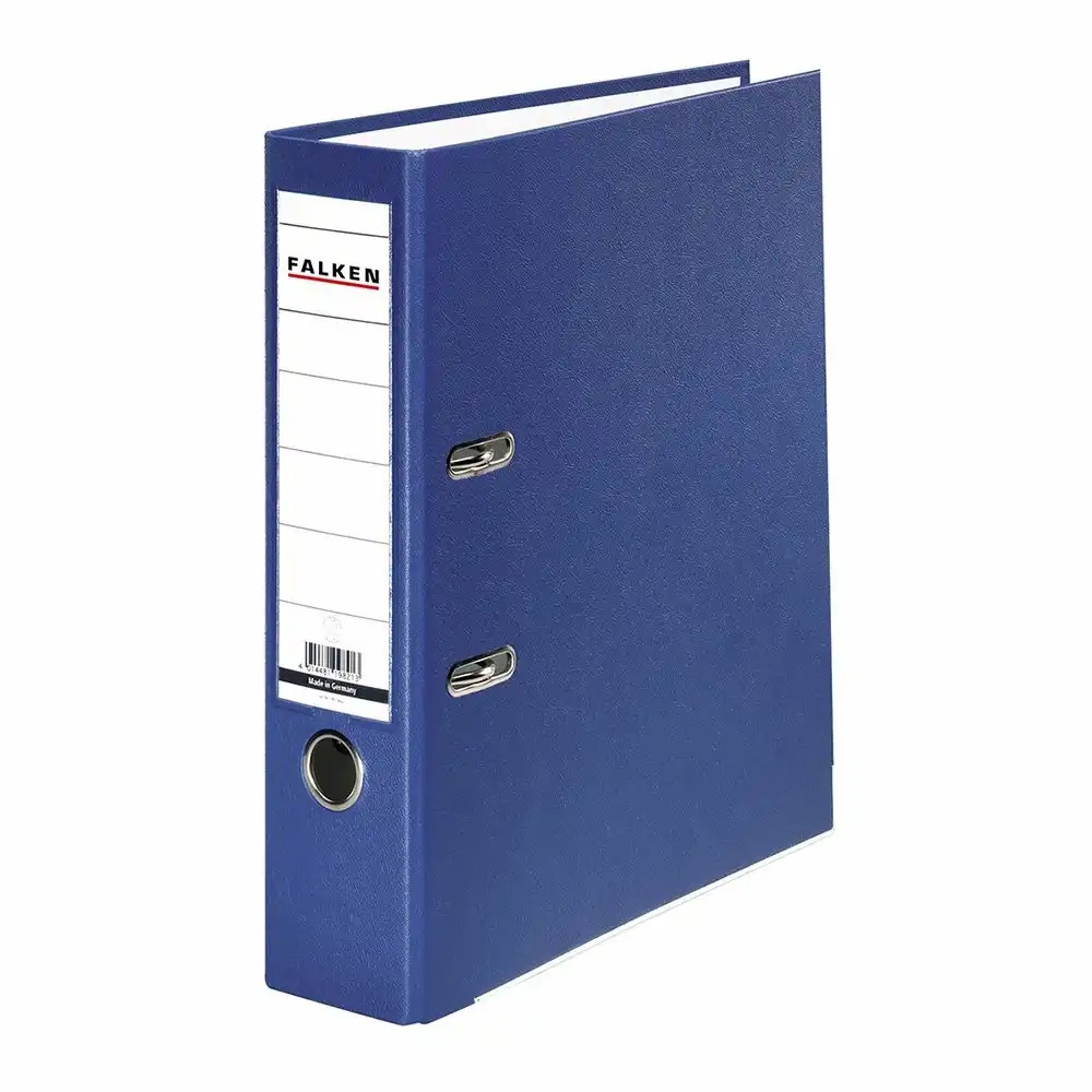 Biblioraft Falken plastifiat, 50 mm, albastru, rezistent si elegant, capacitate 350 coli