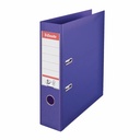 Biblioraft Esselte No.1 Power, PP/PP, A4, 75 mm, mov, Capacitate 500 coli, Mecanism No.1, Garantie 3 ani