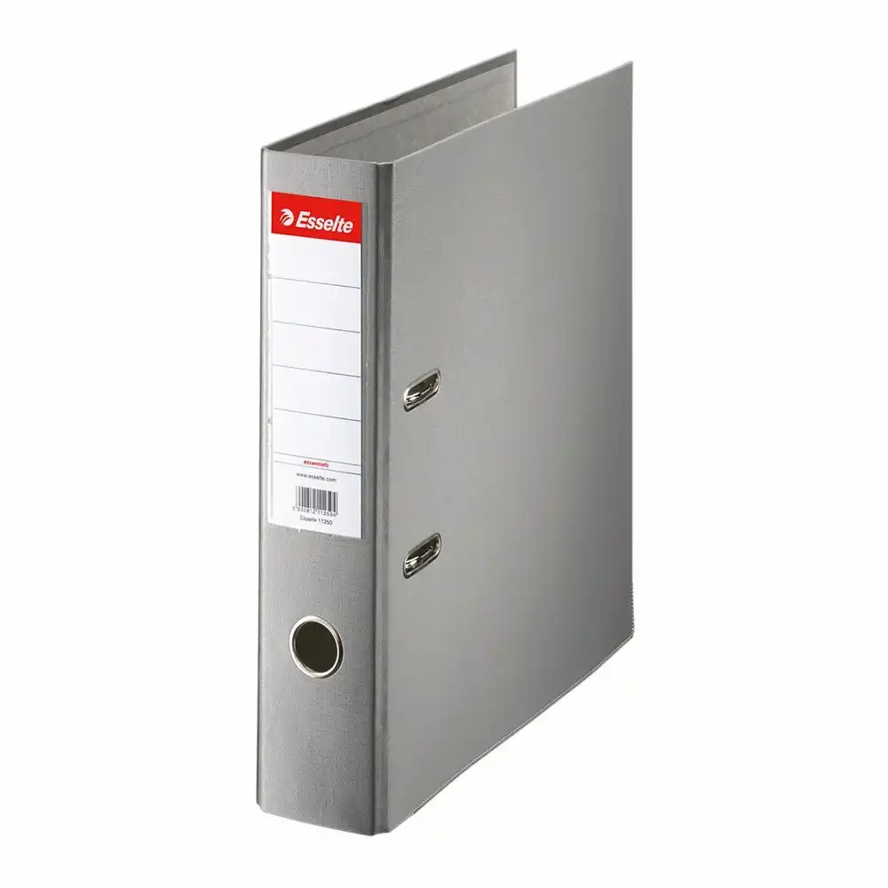Biblioraft Esselte Economy 75 mm gri, PP, A4, capacitate 500 coli, protectie durabila