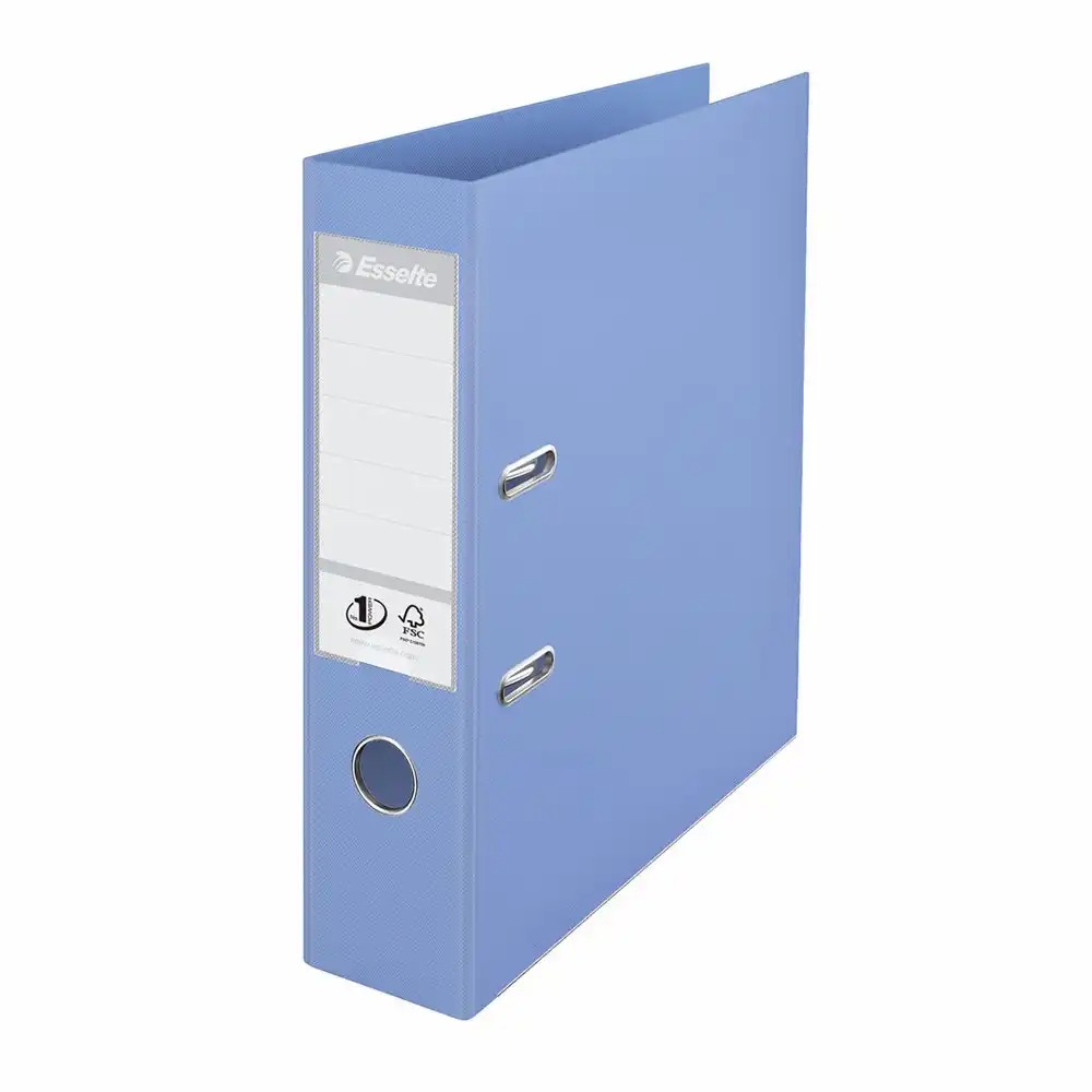 Biblioraft Esselte No.1 Power, PP/PP, A4, 75 mm, bleu, rezistent la uzura, capacitate 500 coli, mecanism garantat 10,000 utilizari