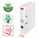 Biblioraft Esselte No.1 Power Recycled, A4, 50 mm, alb, certificat FSC, durabil si eco-friendly