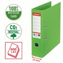 Biblioraft Esselte No.1 Power Recycled, A4, 75 mm, verde - Durabilitate si sustenabilitate pentru organizarea eficienta a documentelor
