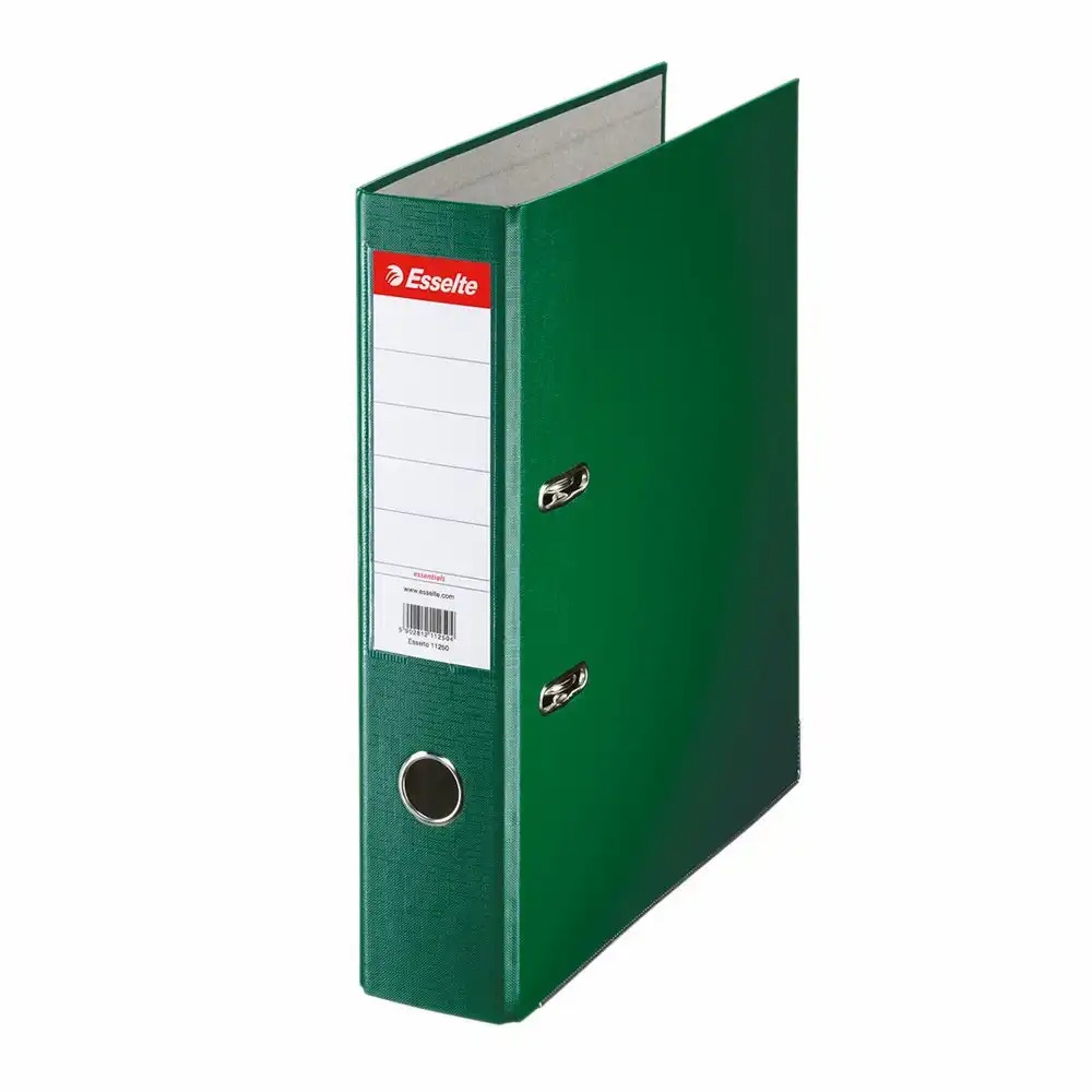 Biblioraft Esselte Economy, PP, A4, 75 mm, verde, protectie si durabilitate pentru documente