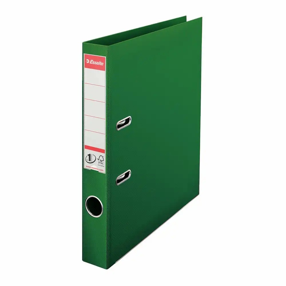 Biblioraft Esselte No.1 Power, PP/PP, A4, 50 mm, verde, Capacitate 350 coli, Mecanism No.1, Garantie 3 ani