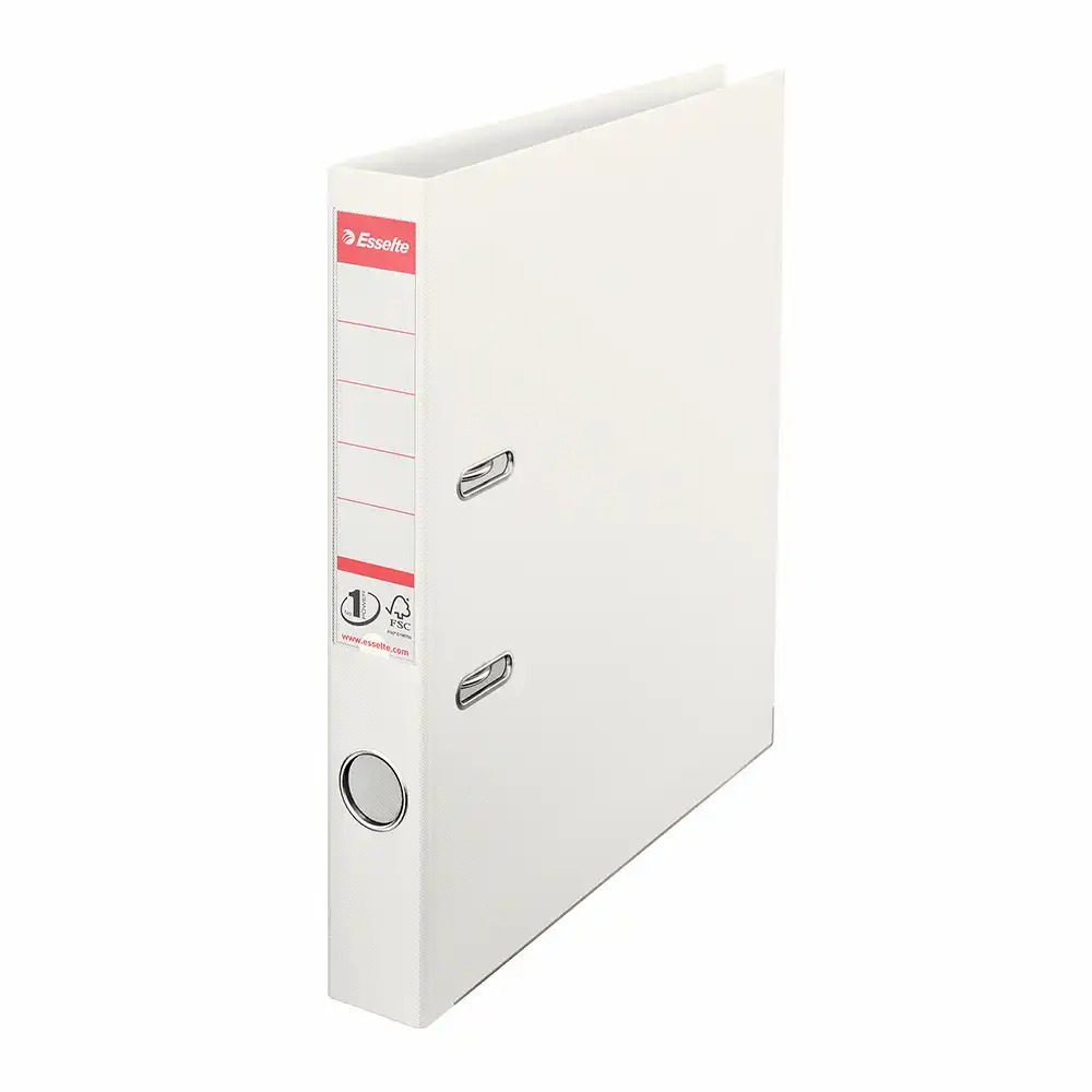 Biblioraft Esselte No.1 Power, PP/PP, A4, 50 mm, VIVIDA alb, capacitate 350 coli
