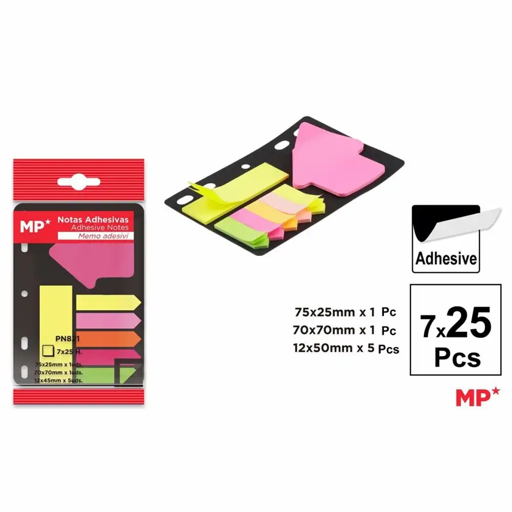 Set index autoadeziv Main Paper, 7 modele, 25 file 75g/mp