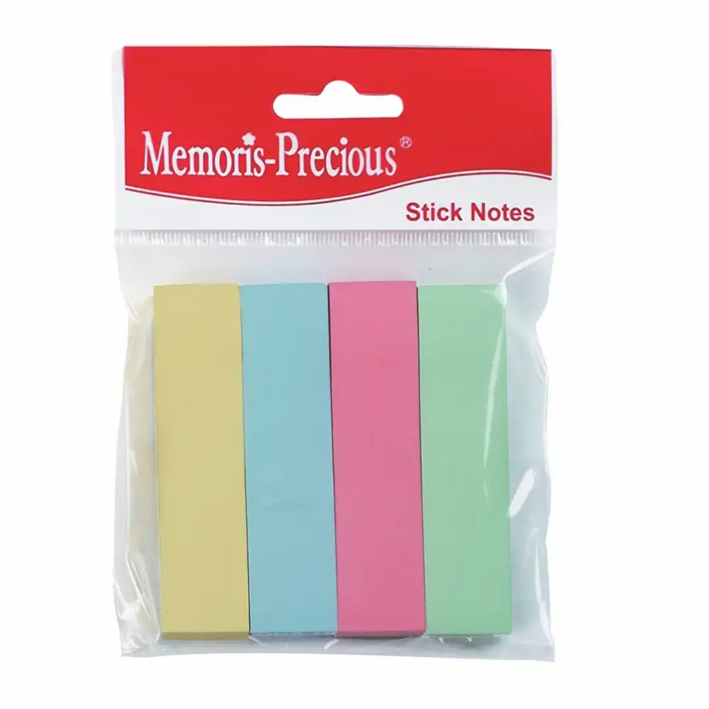 Index Memoris - Precious, autoadeziv, hartie,  19 x 76 mm, 4 culori/set, 100 file/culoare