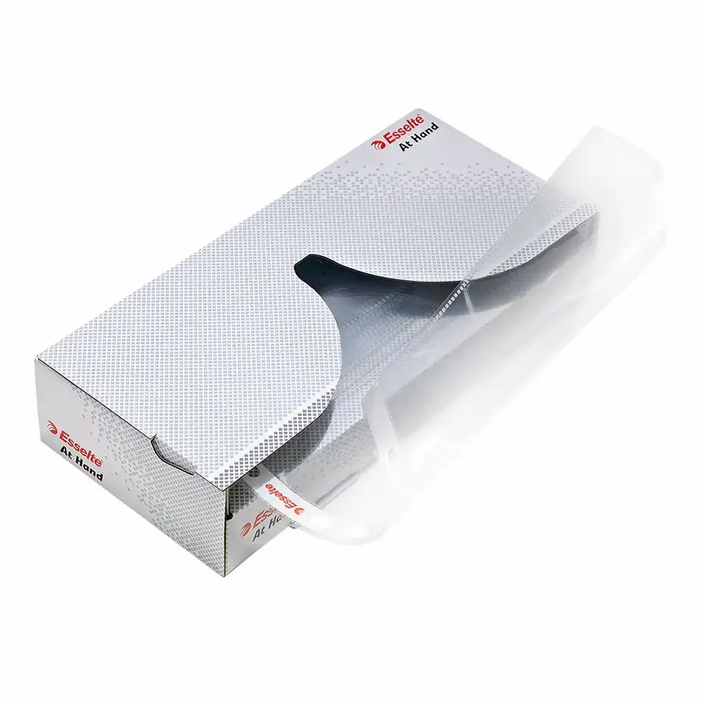 Dispenser folii de protectie Esselte A4, 43 microni, 50 buc, transparente, sistem de ambalare inteligent