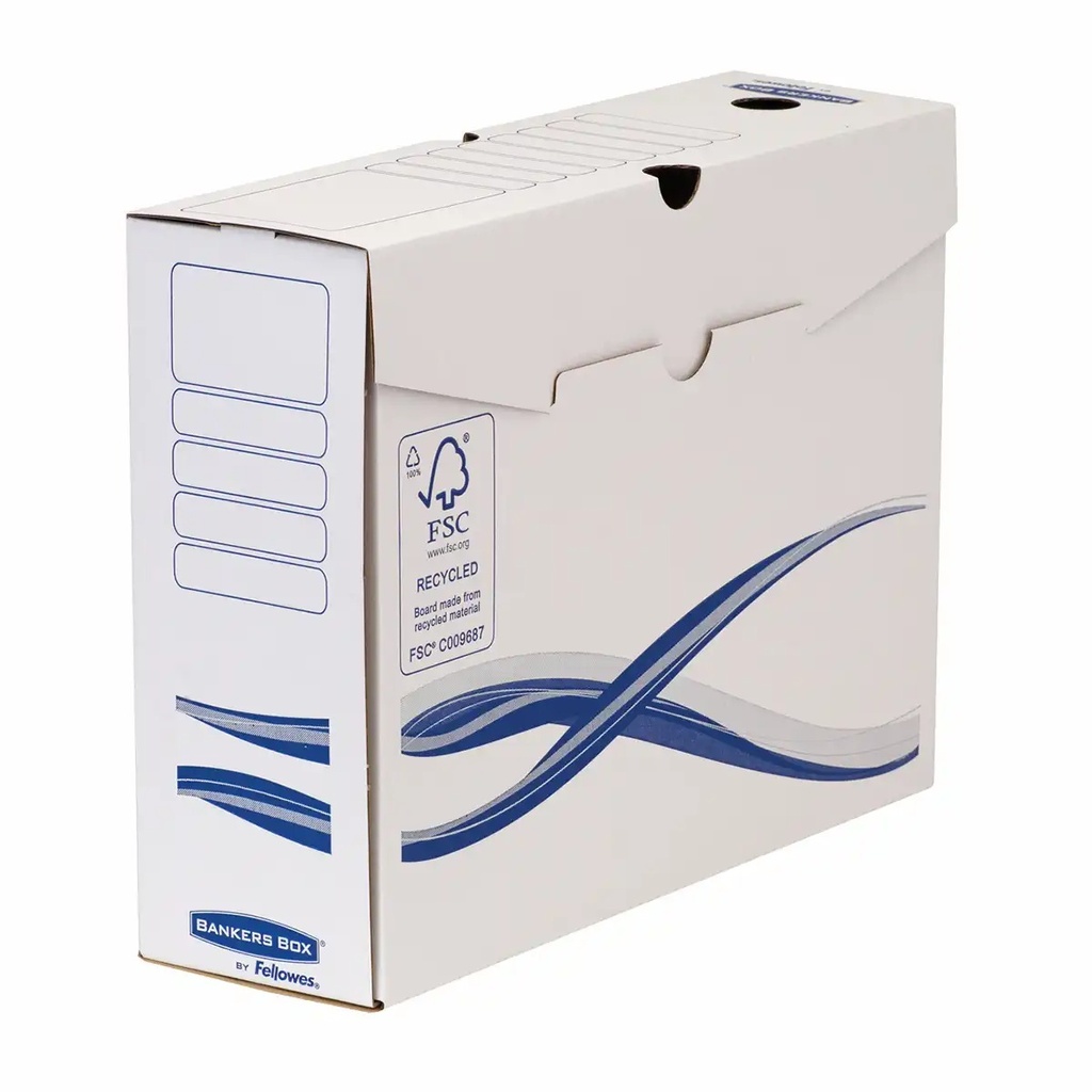 Cutie arhivare Fellowes Basic, 340x255x100 mm, Carton Reciclabil, Ambalaj de 25 buc. - Organizare eficienta si eco-friendly