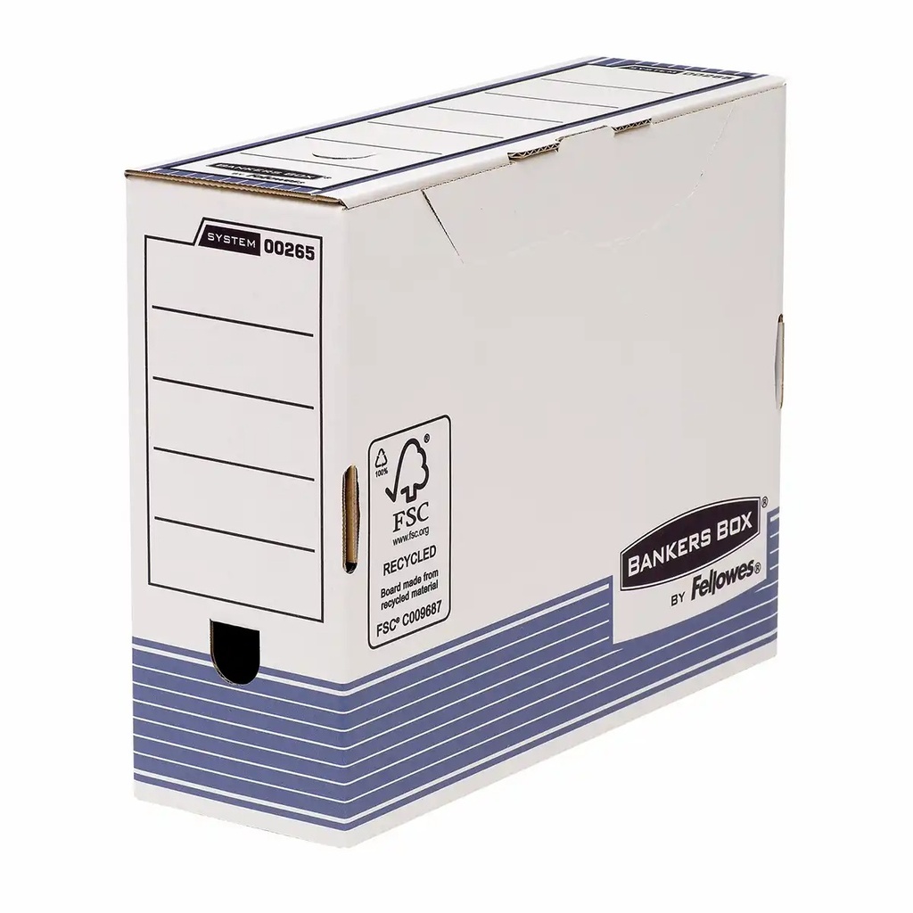 Cutie arhivare Fellowes FastFold A4, 327x265x111 mm, Asamblare Rapida, Agatatoare Blocare Capac, Set 10 buc.