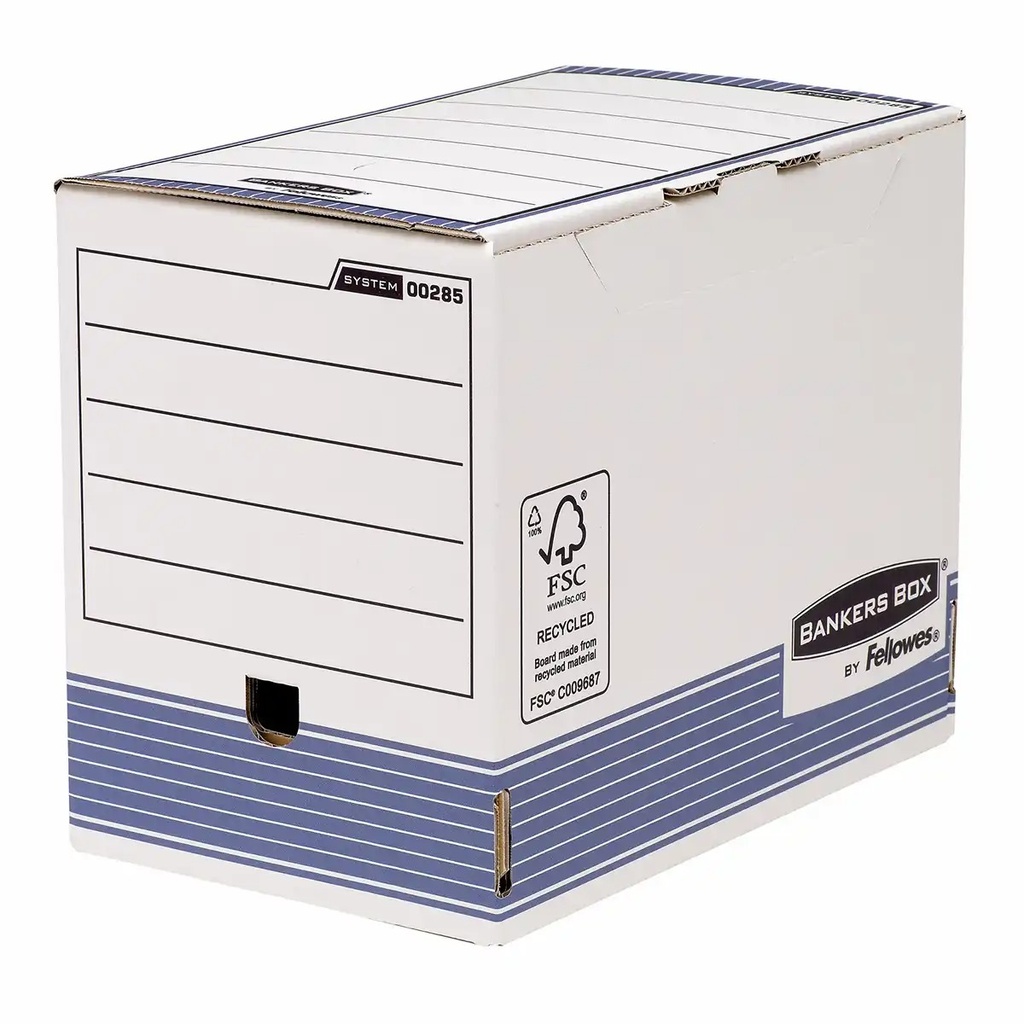 Cutie arhivare Fellowes FastFold A4, 327x265x206 mm, Asamblare Rapida, Agatatoare de Blocare, Set 10 Cutii