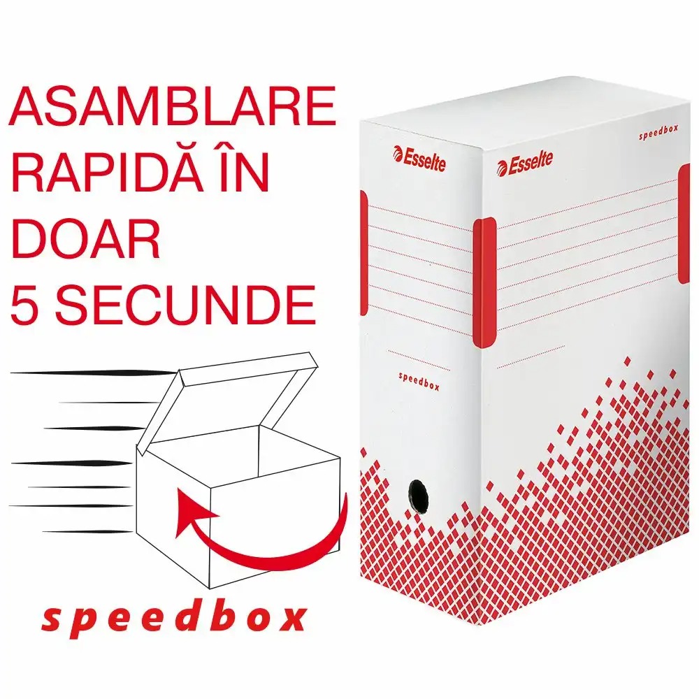 Cutie de arhivare Esselte Speedbox 150 mm, Asamblare Automata, Durabila, Reciclabila