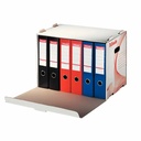 Container de arhivare Esselte Standard pentru bibliorafturi, 525x338x306 mm, deschidere frontala si capacitate mare, ideal pentru organizare eficienta