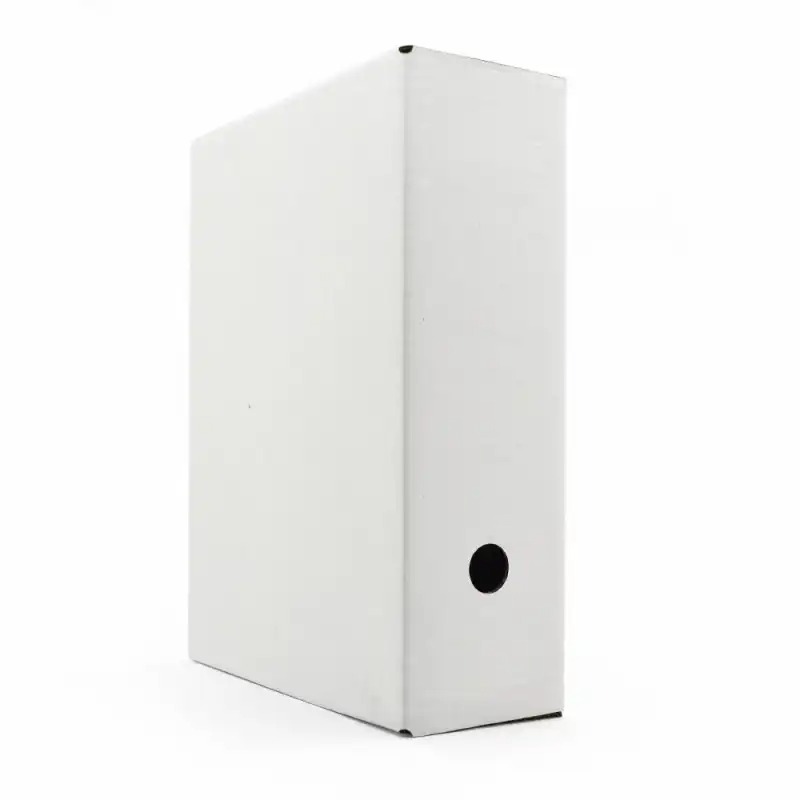 Cutie de arhivare alba, 330 x 255 x 80 mm, carton, 10 buc/set, perfecta pentru organizare documete