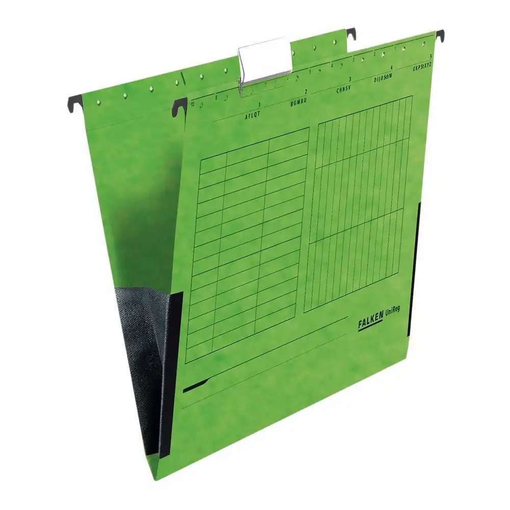 Dosar plic Falken, carton, verde, 25 bucati/cutie