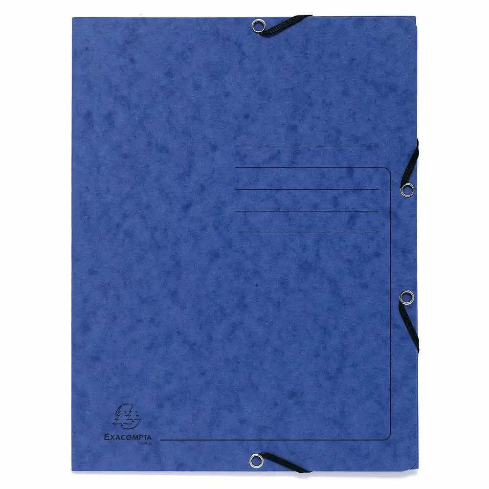 Dosar plic cu elastic Exacompta, carton, albastru