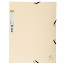 Dosar plic Exacompta Aquarel, A4, carton reciclat, inchidere elastic, crem