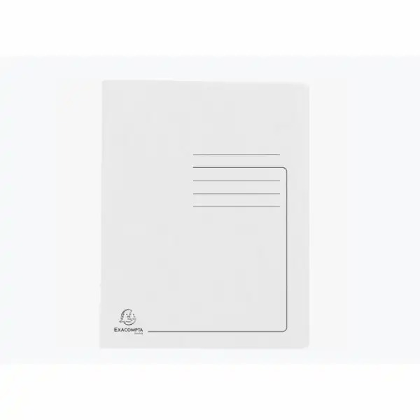 Dosar cu sina Exacompta A4, carton Colorspan, alb - Organizare eficienta pentru documente intr-un design durabil