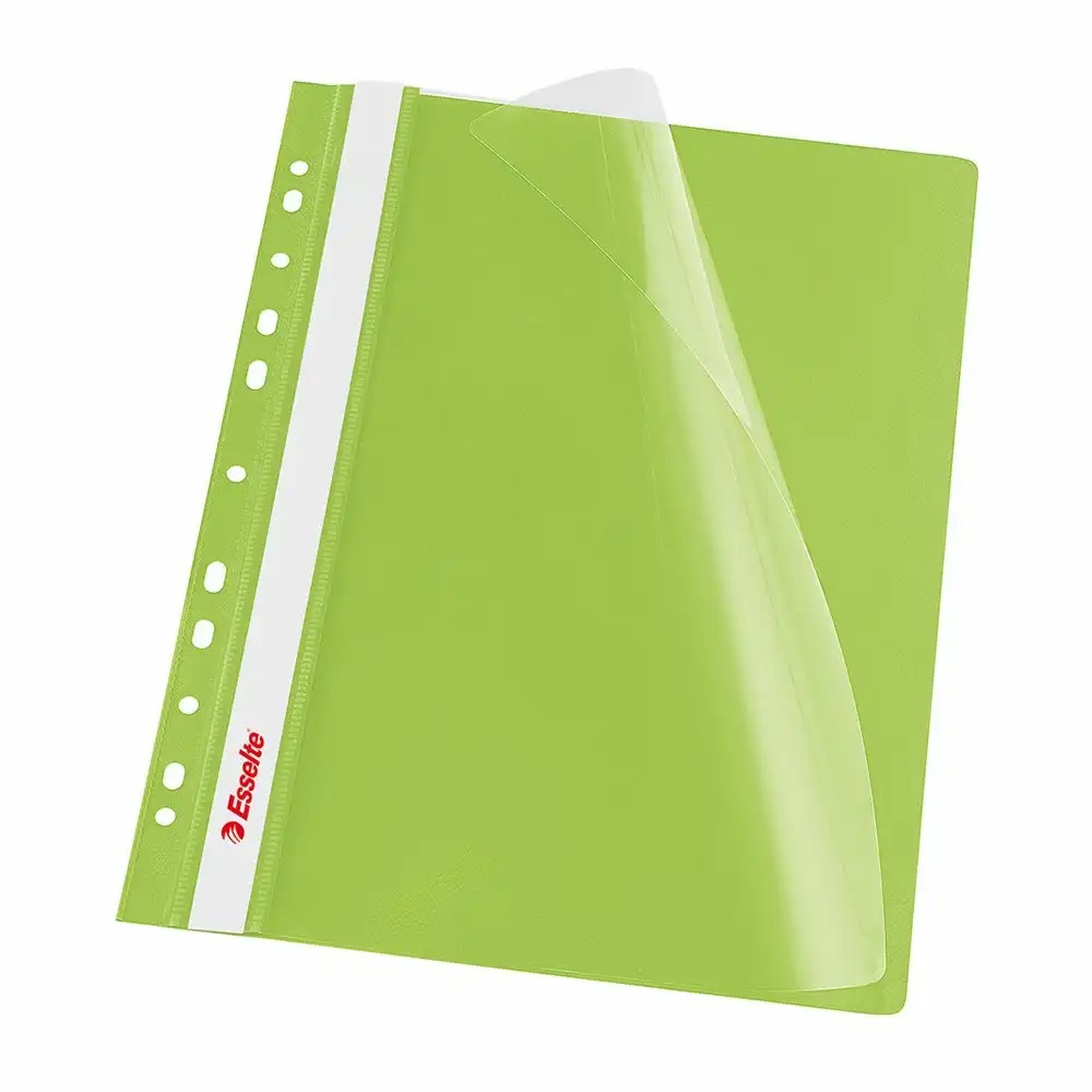 Dosar PP cu multiperforatii Esselte VIVIDA, A4, verde, 10 buc/set