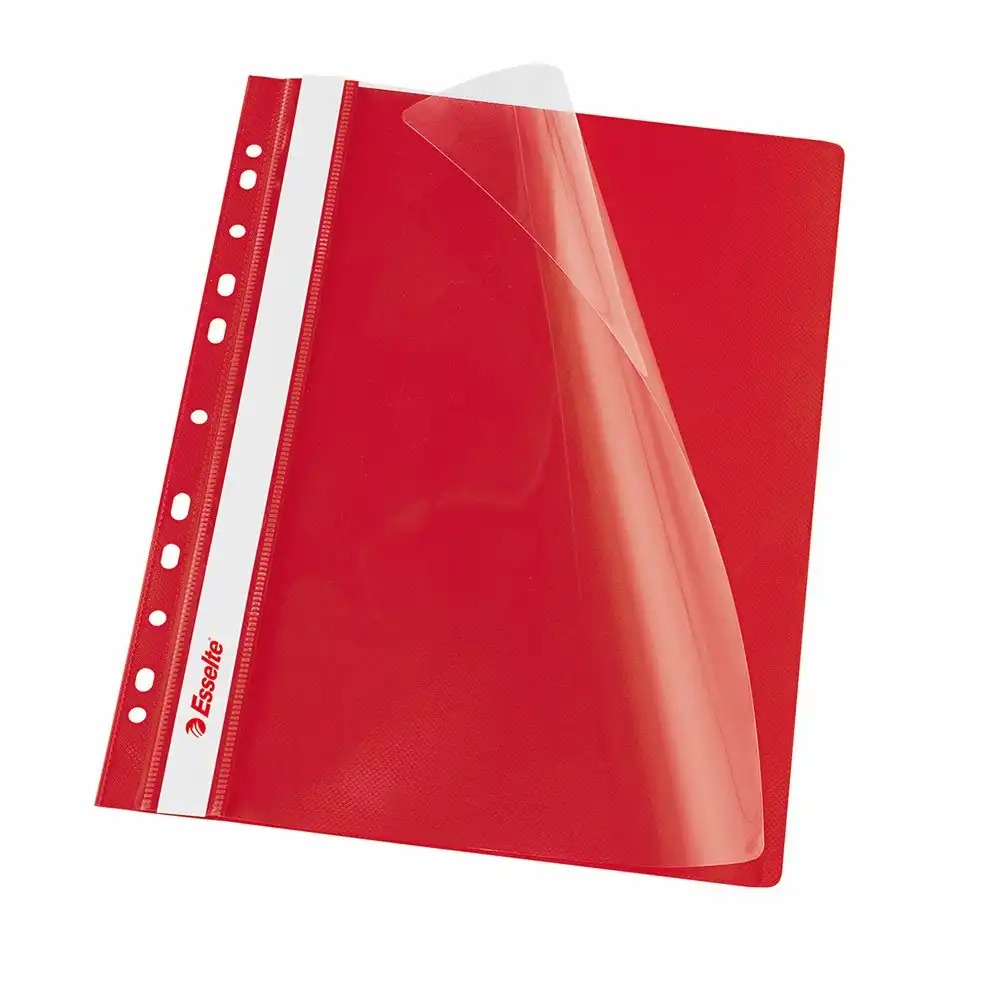 Dosar PP cu multiperforatii  Esselte VIVIDA, A4, rosu, 10 buc/set
