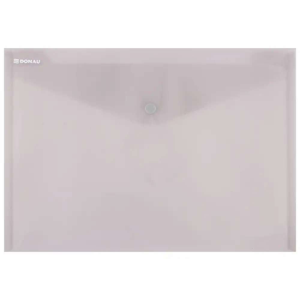 Mapa documente, Donau, A4, inchidere cu capsa, plastic, fumuriu