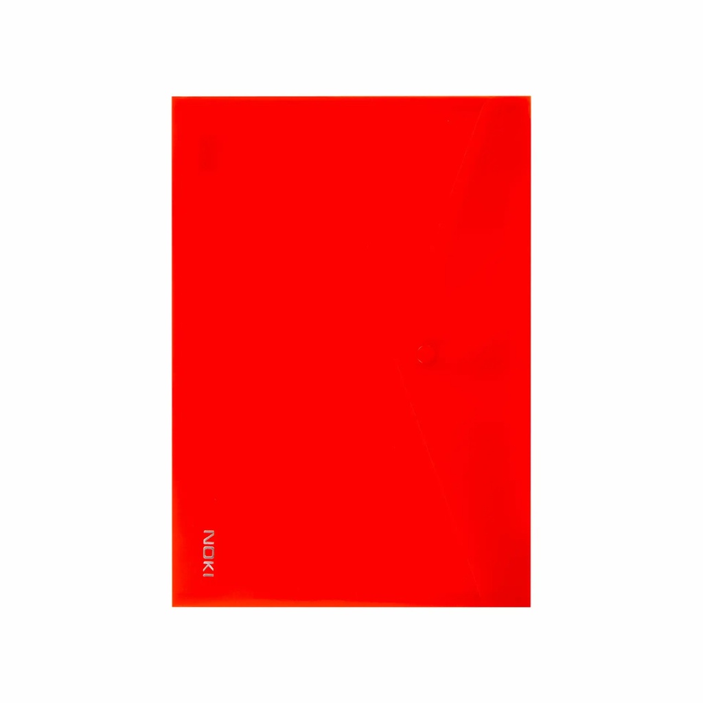 Mapa documente, Noki, A4, inchidere cu capsa, plastic, rosu