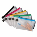 Mapa protectie, inchidere fermoar, A6, PP, transparent
